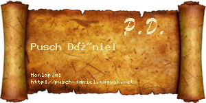 Pusch Dániel névjegykártya